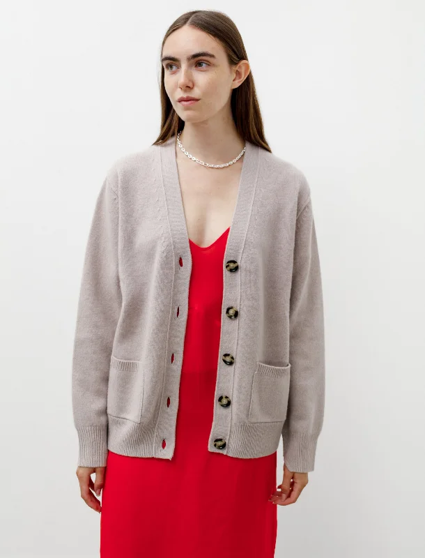 Wool Blend Cardigan Cold Beige