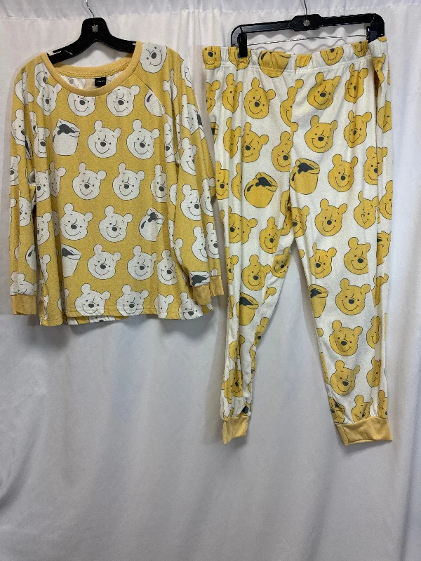 Pajamas 2pc By Disney Store In Yellow, Size: 2x