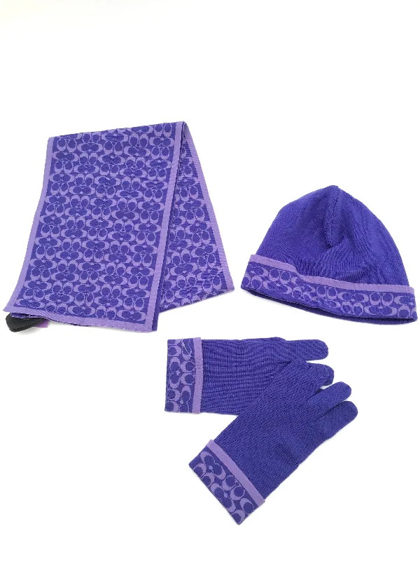 Scarf Winter By Coach In Blue & Purple