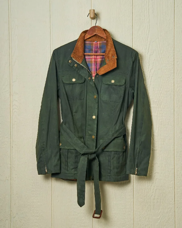 Women’s Aberdeen Jacket in Olive Waxed Canvas