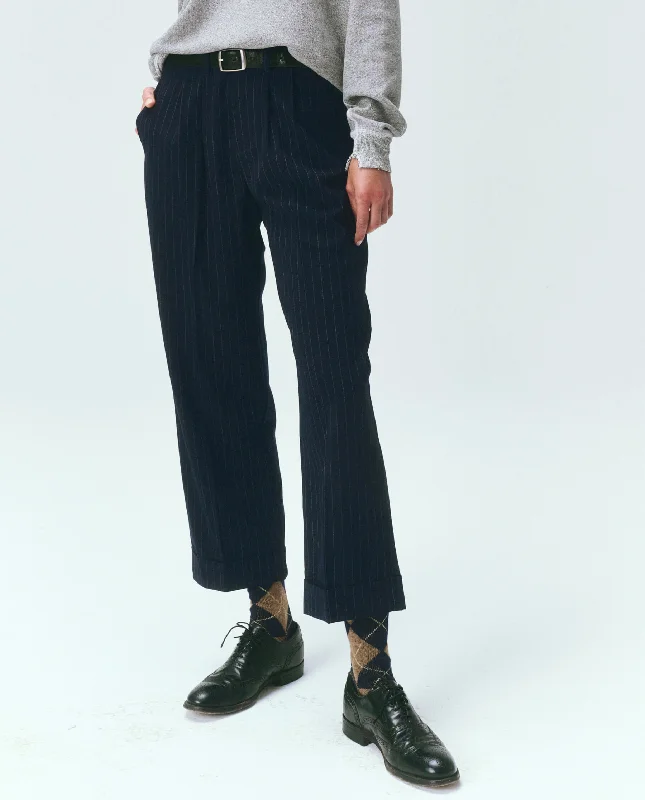 The Tradesman Pant. -- Navy Pin Stripe